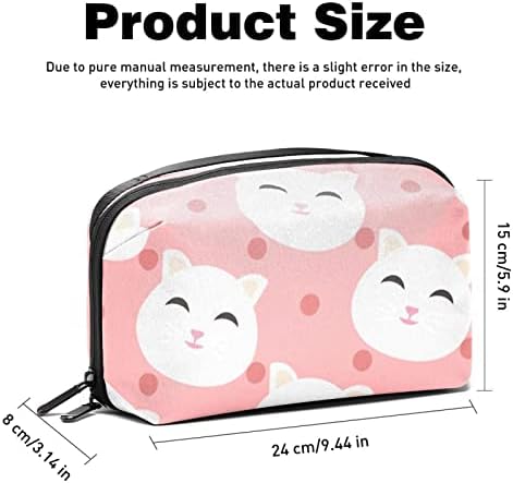 Водоустойчиви козметични чанти, Пътни козметични чанти с розов котка, Многофункционални преносими, козметични