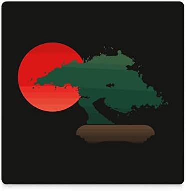 Японското Дърво Бонзай Квадратни Поставки за напитки с Корк в основата на Сладки и Забавни Декорации за Журнального Маса Комплект от 4 Или 6 6ШТ