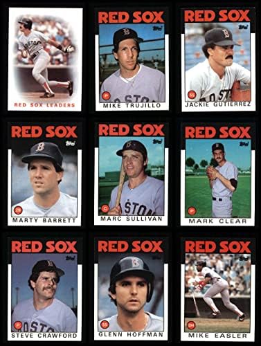 1986 Топпс на Бостън Ред Сокс Почти пълен комплект от екипа на Бостън Ред Сокс (Комплект) NM/MT Red Sox