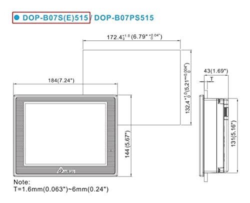 DOP-B07E515 7-Инчов TFT HMI Сензорен Екран Човеко-Машинен Интерфейс SD-картата е Нова в кутия, Гаранция 1 година