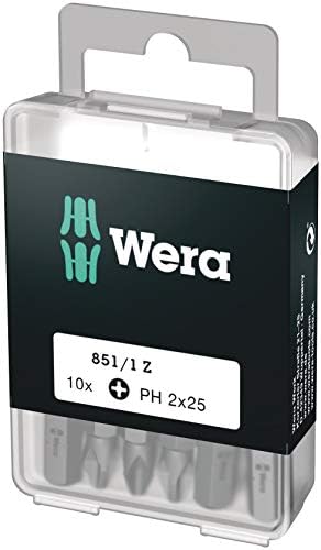 Wera 851/1 Z PH 2 X 25 мм бита за домашно кутии с крестообразным винт DIY-Box