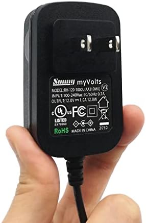 Захранващ Адаптер MyVolts 12V Съвместимо с/Уплътнител за безжична микрофонной система Vava Encore 200 - US Plug