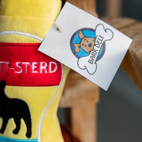 Плюшен играчка за кучета Bark Deli Muttsterd, чудесно за малки и средни кучета Домашни любимци, Скрипучая Забавно