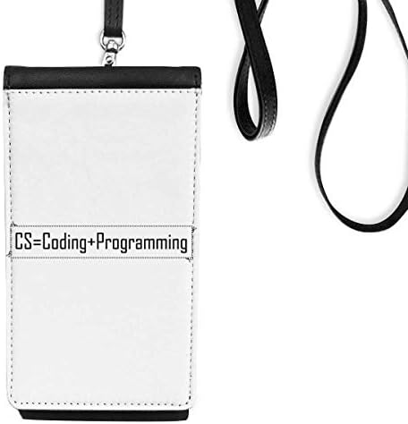 CS Съдържа Кодиране и програмиране на Телефона в Чантата си Портмонето Висящ калъф за мобилен Телефон, Черен