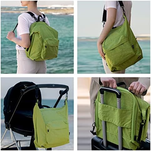 Дизайнерска чанта за бебешки пелени One Duo, класически найлон, голяма зелена ябълка