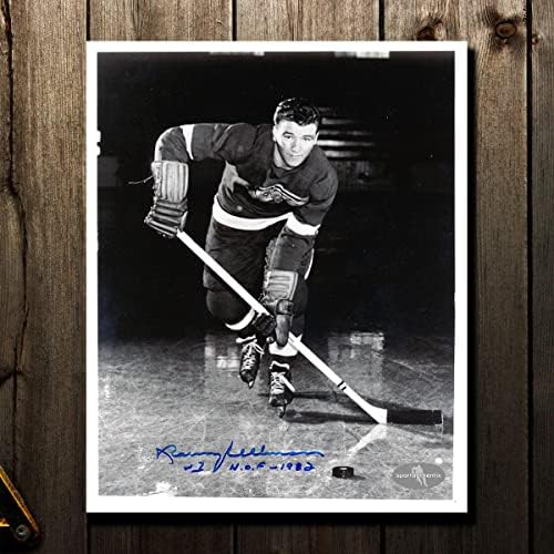 Норми Уллман Детройт Ред Уингс С автограф 8x10 Фото - Снимки на НХЛ с автограф