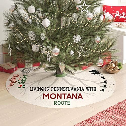 Пола за Коледната елха Мама и аз 44 инча - Живот в Пенсилвания с Корени Монтана - Коледна Украса За дома и на