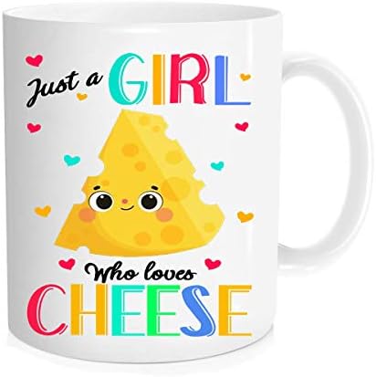 Забавна кафеена чаша - чаша за просто момиче, което обича сирене, Чаша за гурме сирене, чаша за приятелите,