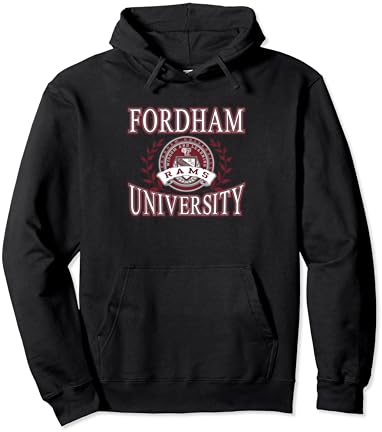 Логото на Fordham Овни Laurels Официално Лицензиран Пуловер с качулка