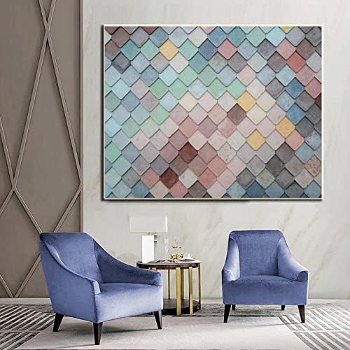 Интериор на стаята Естетически форми на плочки текстурный модел изкуството на креативен дизайн на домашен интериор