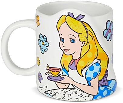 Кафеена чаша Enesco Disney by Britto Алиса в Страната на чудесата, 10 унции, Многоцветен