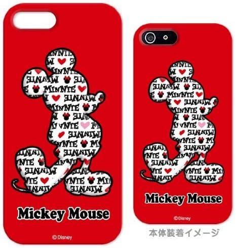 Изработена по поръчка корица Rana iPhone5 с релефен дизайн на Мики Маус и Мини маус Лав (внос от Япония)