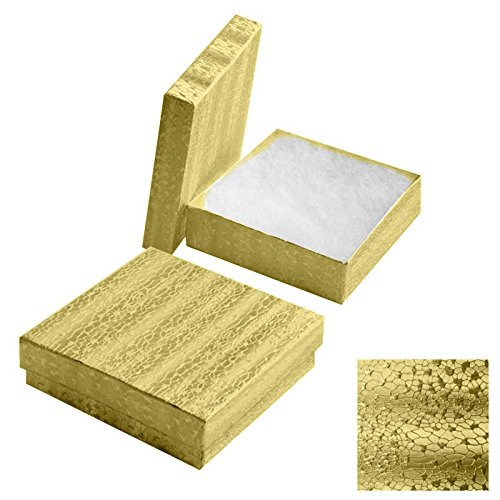 Опаковка за бижута със Златен Памук и Подаръчни кутии в устройството №99 - Опаковка от 100