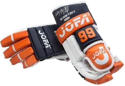 Точно копие на Хокей ръкавици JOFA с Автограф на Уейн Грецки Едмънтън Ойлърс UDA - Ръкавици НХЛ с Автограф