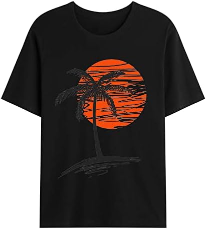 Тениска за Мъже, Ежедневни Лятна Тениска с Къс Ръкав, Графична Тениска с Кръгло деколте, Модерни Плажни Ризи