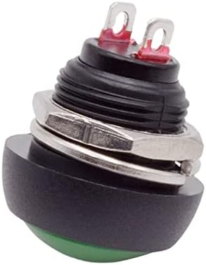 DAYAQ Мини Пластмасов бутон с кръгла глава Незабавен превключвател за включване изключване 2 Pin 12 мм Отменя