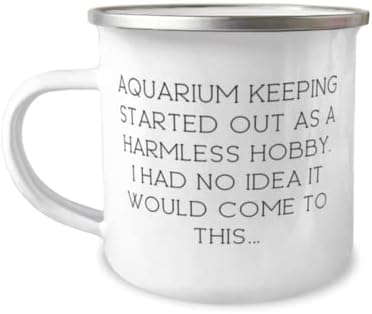 Забавна чаша за съхранение на аквариума на 12 унции за къмпинг, за съхранение на аквариума Започна като Безобидно