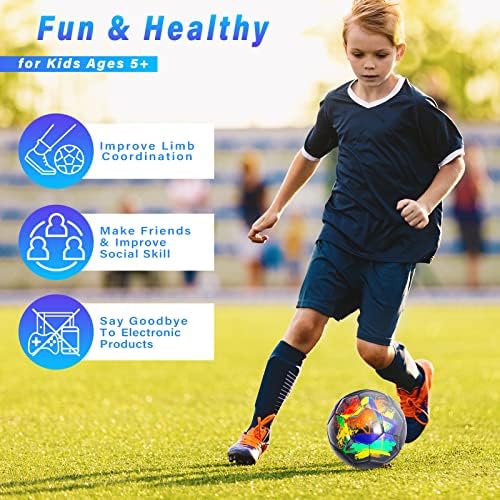 Футболна топка Champhox Size 4 за деца, Здрава Устойчива конструкция, Футболни Топки за деца 4-6 6-8 8-12 Години,