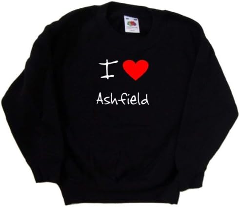 Черна детска Hoody I Love Heart Ashfield