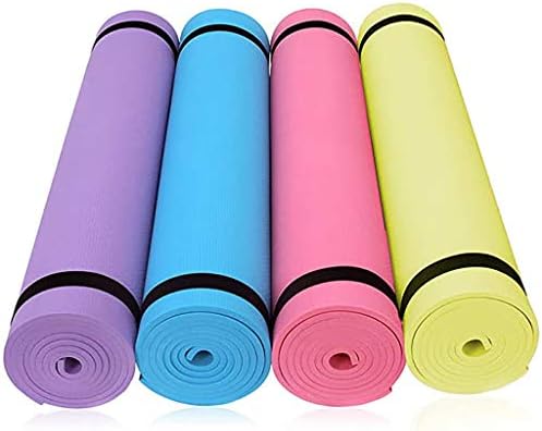Килимче за йога GLVSZ - Класически килимче за йога от 4 мм, Екологично Чист Нескользящий Подложка за Фитнес,