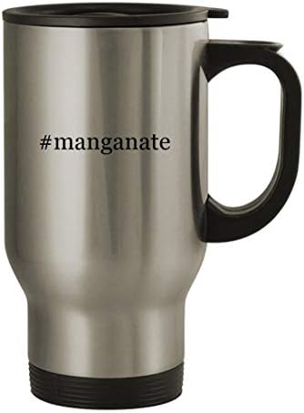 Подаръци дрънкулки манганат - Пътна Чаша от Неръждаема Стомана за 14 грама, сребрист
