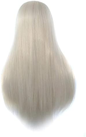 Перука XINOSA Бял Цвят на Косата на Перука Дантела Отпред Перуки Дълга права Коса, Перуки, Синтетични Перука