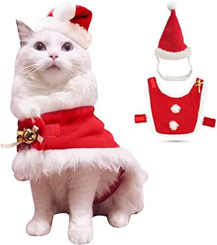 Докато се наслаждавате на една котка за Хелоуин костюм кученце шапка вещица с Котка костюм Дядо коледа за котки