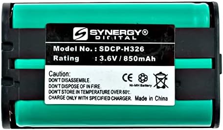 Батерии за безжични телефони Synergy Digital, работи с безжичен телефон Panasonic KX-TG5776 (Ni-MH, 3,6 В, 850