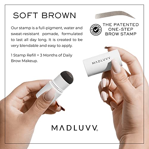 Патентована MADLUVV 1-Step Brow Печат™ Зареждане, Първоначалната вирусна червило за вежди, за запълване и придаване