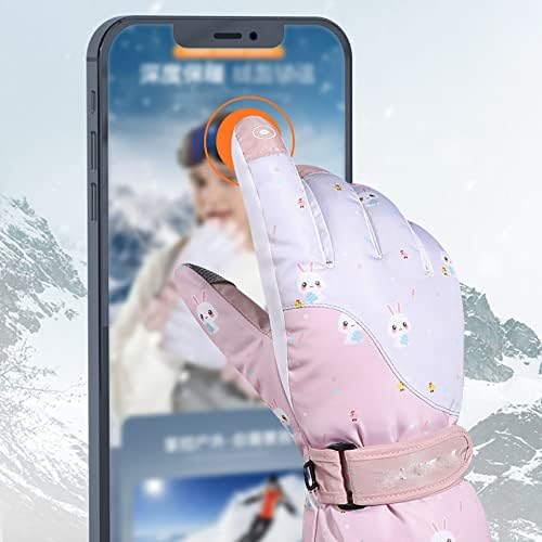 Зимни топли Ски Ръкавици RENSLAT със сензорен екран, Топли Плюс Кадифе Ски Ръкавици, Нескользящие Ръкавици за