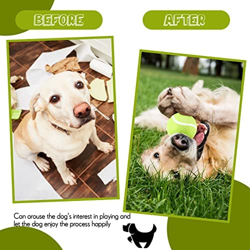 Hanaive 24 бр. Писклив Тенис Топки за Кучета, 2,5 Интерактивни Играчки за Кучета, Топки за домашни Топки за