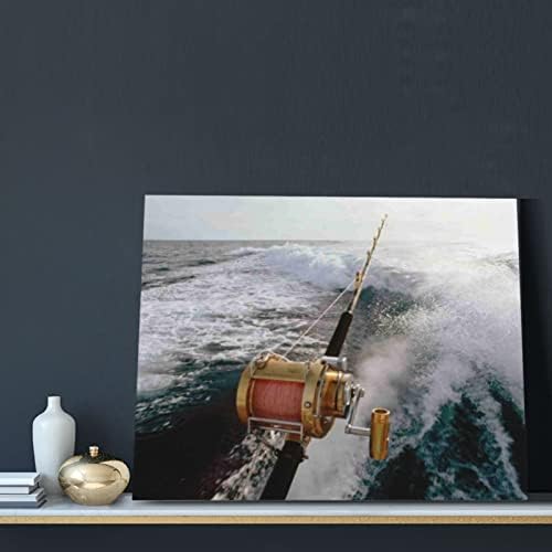 Риболовен прът Стенно Изкуство Платно Картина По Номера на Акрилна Живопис с маслени Бои Художествена Галерия