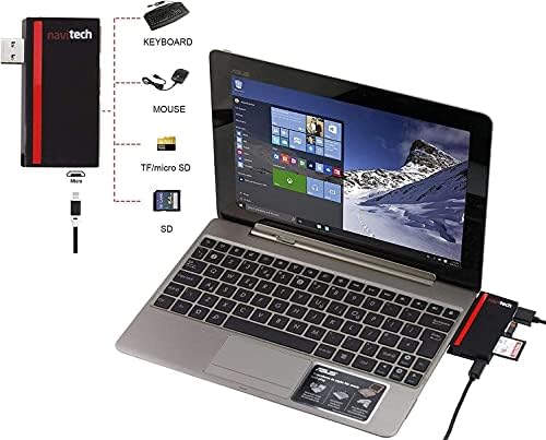 Navitech 2 в 1 Лаптоп /Таблет USB 3.0/2.0 на Адаптер-hub/Вход Micro USB устройство за четене на карти SD/Micro SD слот, Съвместим с тънък лаптоп Acer Aspire 5 15,6