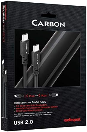 AudioQuest Carbon (1,5 м), Сив /Черен USB 2.0 C>C