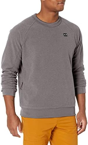 Пуловер-Пуловер Oakley Мъжки Micro Range Rc Crew Sweatshirt, Storm Front, Голям е размерът на САЩ