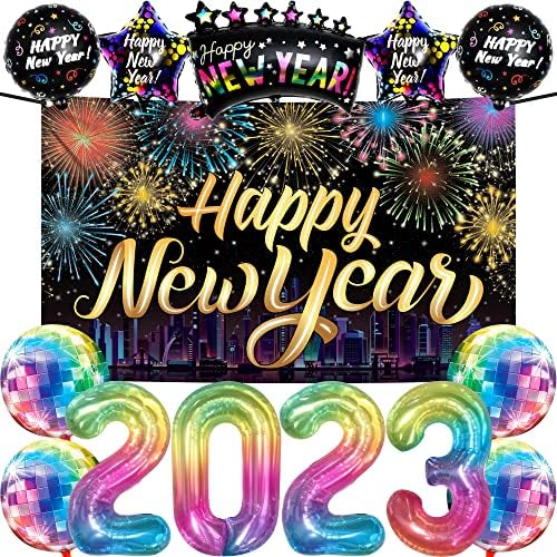 Xtralarge Банер в двора честита Нова година - 120x20 инча | Неоновите Банер честита Нова година | Аксесоари