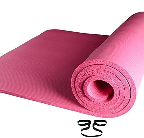 NC Нитриловый каучук с дебелина 8 мм, Обикновен Нескользящий килимче за йога 183x61x0,8 см, розово
