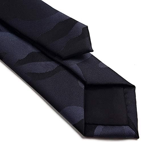 Manoble Нови Тънки Камуфляжные Вратовръзки за Мъжете Класически 2-Инчов Черно-Сиво Камуфляжный Вратовръзка
