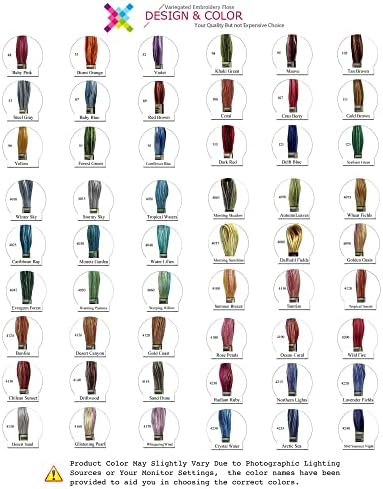 Конци за бродерия на кръстат бод Вълшебен цвят, различни на цвят, Опаковане на мулине за бродиране, 8,7 Ярд, Клюквенно-бери, Опаковки от 12 чилета