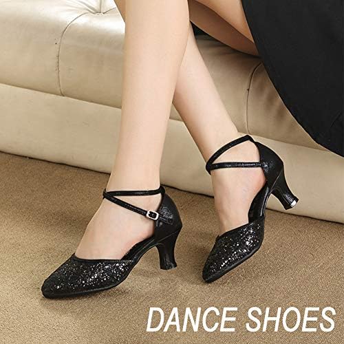 AOQUNFS / Дамски Обувки За Латино Танци Със Затворени пръсти, За Балните Танци, Сватба Танцови Обувки На Нисък