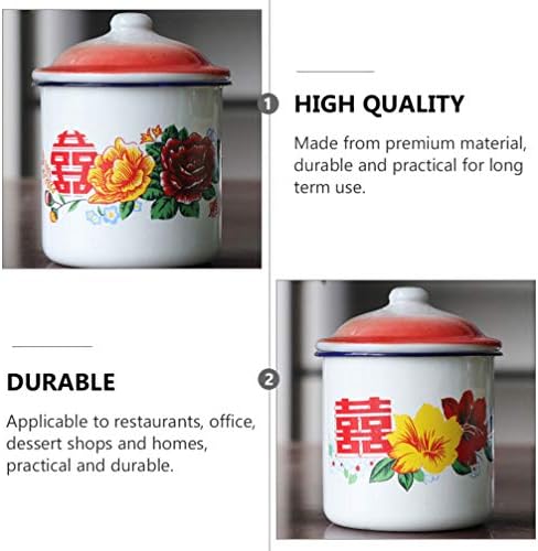 Hemoton Китайска Чаша за Чай, утайка от Чаша, Емайлирани Чаши за Пиене, Чаши, Ретро цвят Китайски Xi, Чаша за