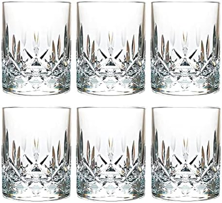 VEILEDGEM [Прилича на стъкло 9 Грама Комплект от 6 пластмасови чаши за пиене, Tritan, Могат да се Мият в съдомиялна