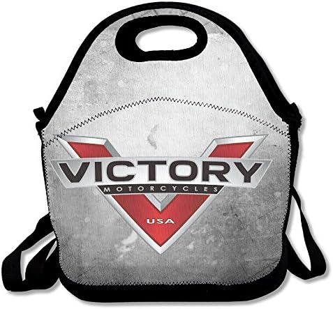 Чанта-Тоут с логото на мотоциклет Bakeiy Victory USA За Обяд, Обяд-Бокс, Неопреновая Чанта-Тоут За Деца И Възрастни,