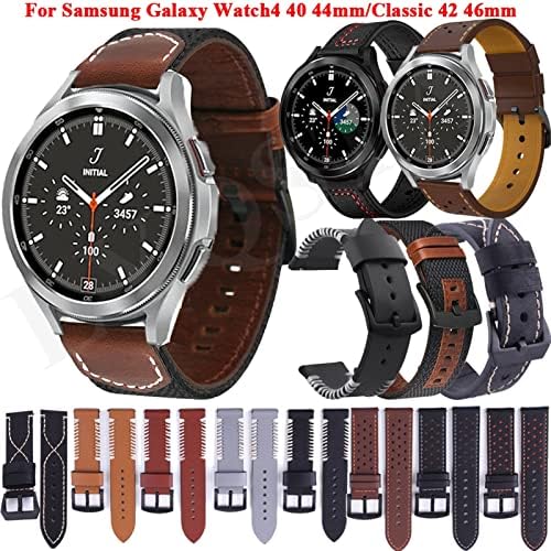 BEDCY 20 мм Кожени Въжета от Каучук За Samsung Galaxy Watch4 40-44 мм/Watch 4 Класически 42-46 мм Оригинални