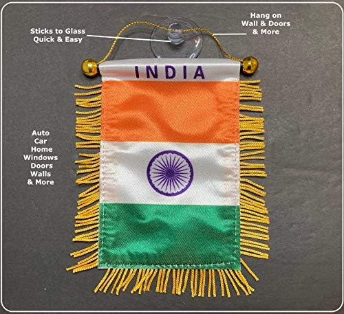 Флаг на Индия, едно Малко Мини-Автомобилно Огледало за Обратно виждане автомобил, Suv, Пикап Домашен или автоматичен