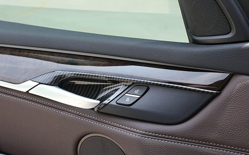Eppar Нови Защитни купата за вътрешни дръжки, Съвместими с BMW X6 F16 2015-2019 (въглеродни влакна вид)