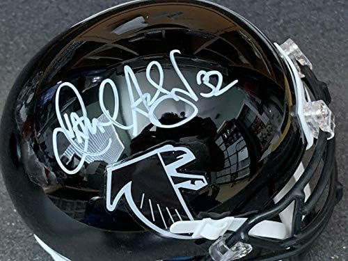 Джамал Андерсън Атланта Фэлконс Подписа мини-Каска Шутта - Мини-каски NFL с автограф