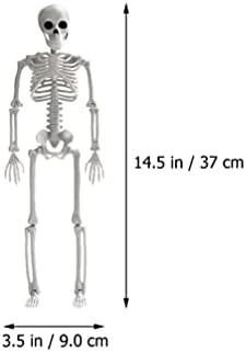 DOITOOL Пластмасов Скелет В Пълен Размер Хелоуин Скелети Украса за Хелоуин Череп на Цялото Тяло Изкуствен Човешки