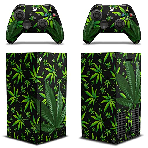 Стикер 247 Skins Graphics kit, Съвместима с Xbox Series X и безжични контролери - Weeds Black