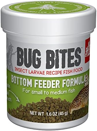 Храна за рибки с донным на захранването Fluval Bug Bites, пелети за дребни и средни риби, 1,60 унция, A6586